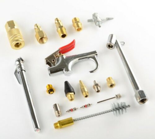 New 18pc Air Tool Compressor Blow Gun Chuck Pneumatic Accessory Accessories Kit