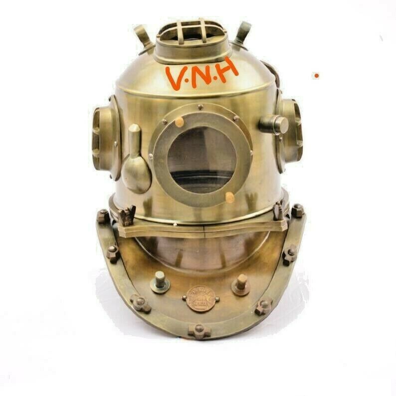 V.n.h Us Navy Marine Nautical Heavy Pipe Mark V Diving Helmet Perfect Gift