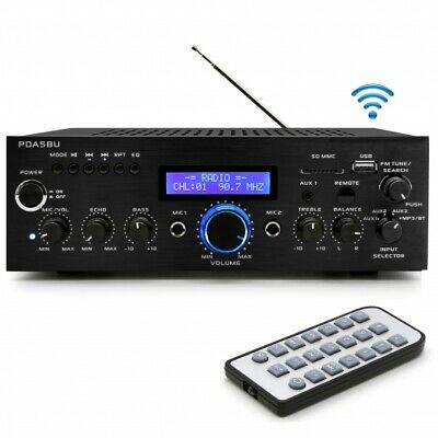 Pyle Pda5bu 200w Bluetooth Stereo Mini Amplifier With Fm Radio, Mp3/usb/sd/aux