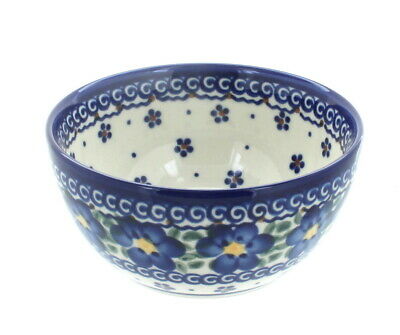 Blue Rose Polish Pottery Spring Blossom Dessert Bowl