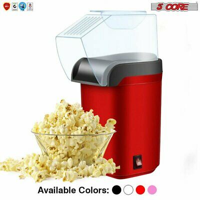 5 Core Hot Air Electric Popcorn Machine Popper Kernel Corn Maker Bpa Free No Oil