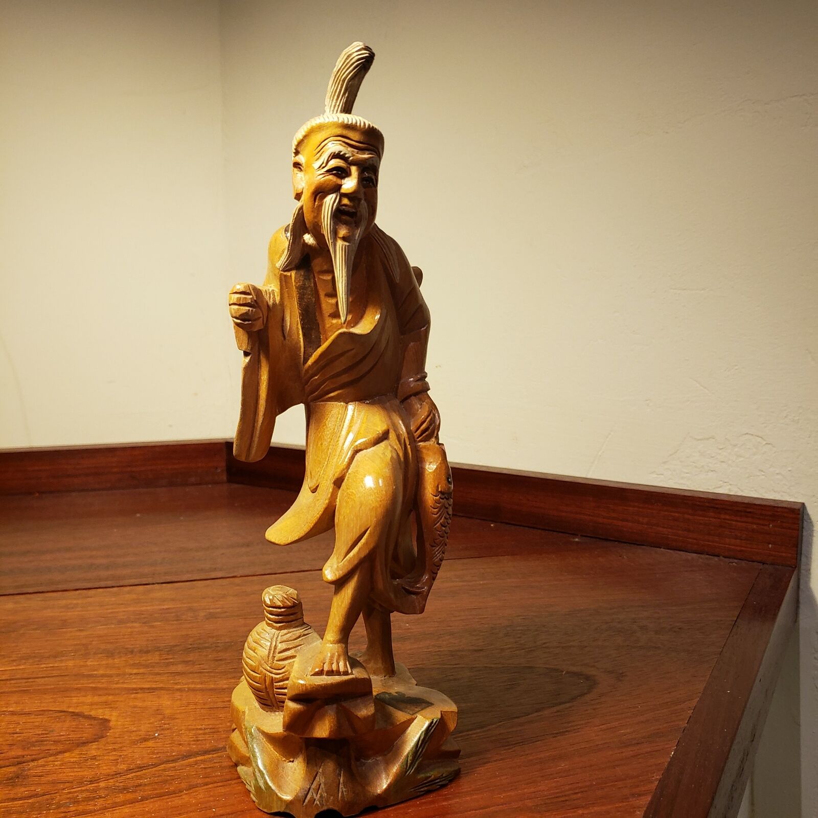 Nice Vintage Chinese Carved Wood Figurine