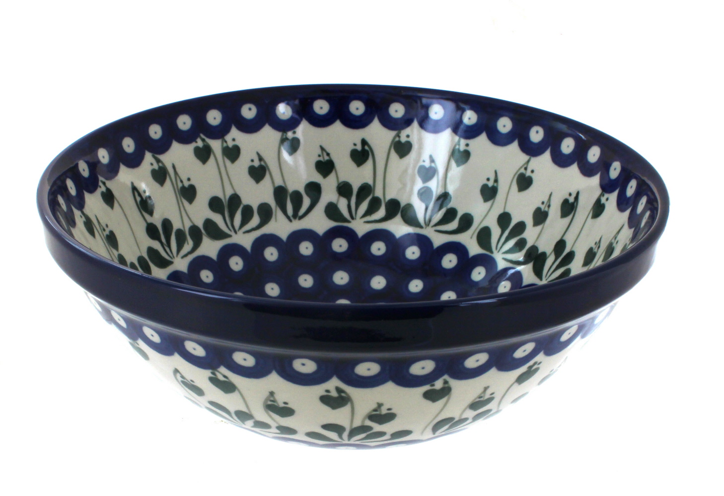 Blue Rose Polish Pottery Alyce Medium Serving Bowl